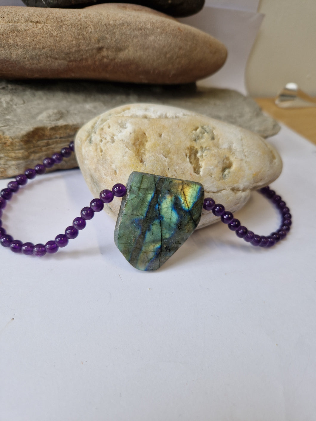 Labradorite & Amethyst necklace