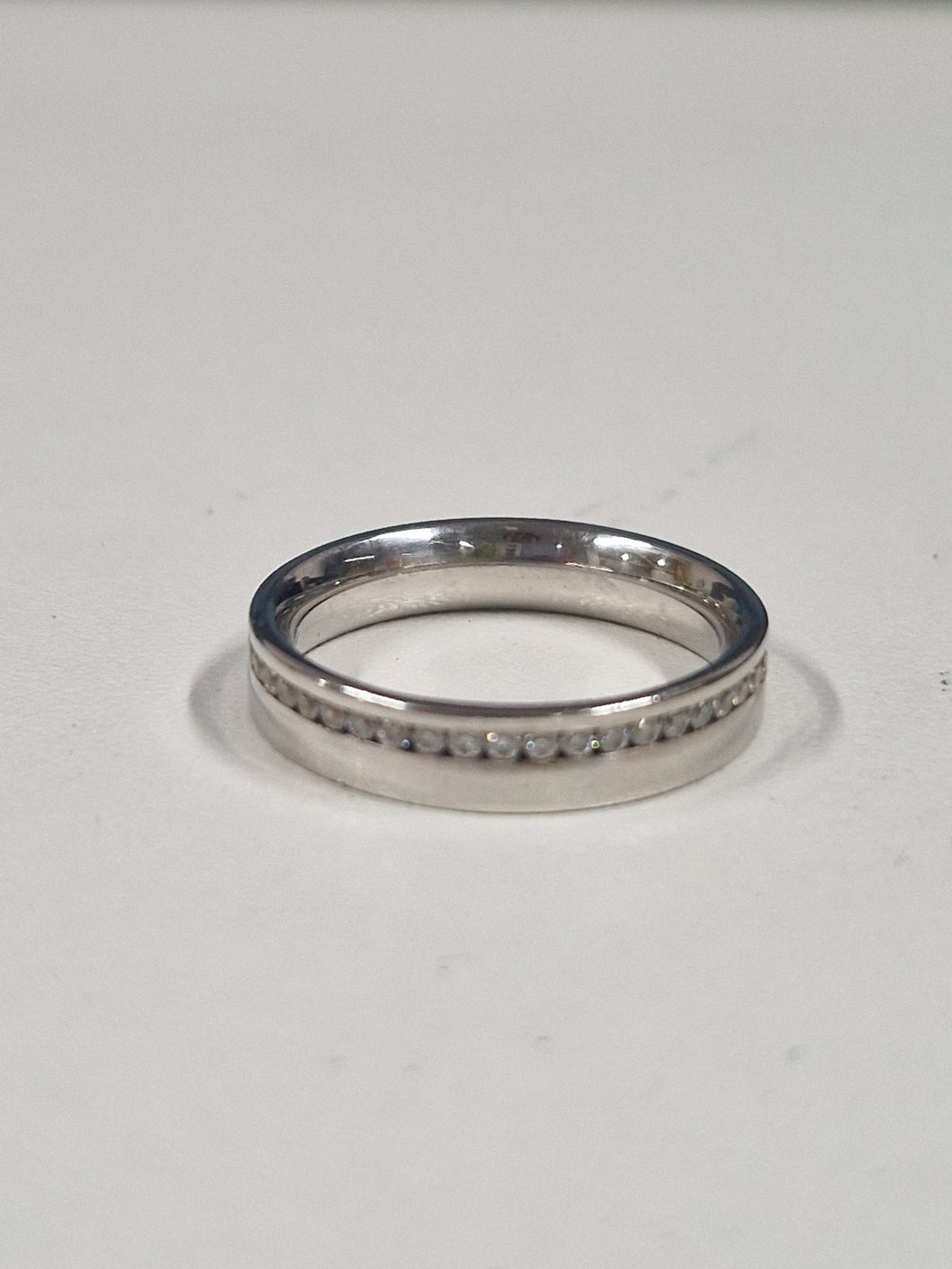 Silver CZ ring size L1/2