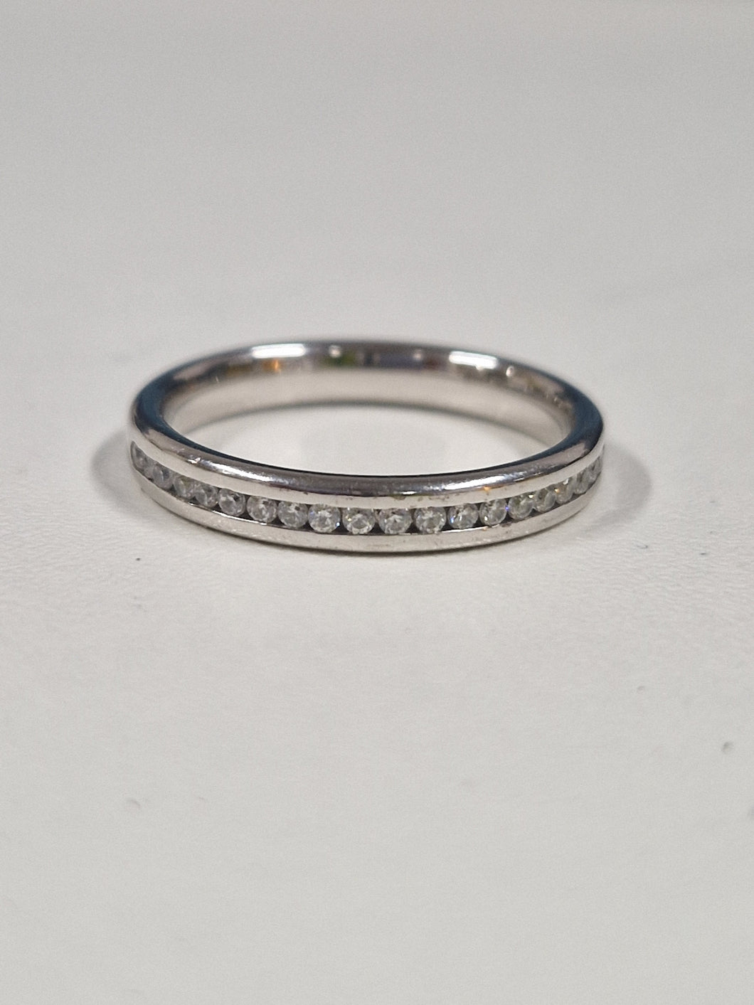 Silver CZ ring size L1/2