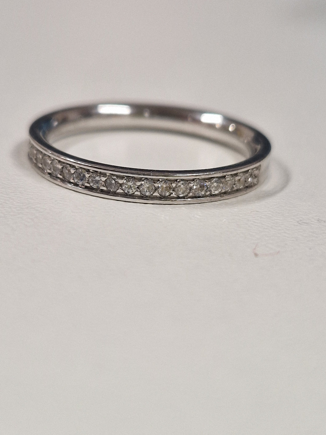 Silver CZ ring size N