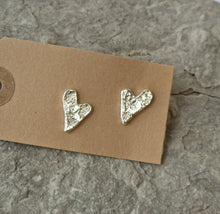 Load image into Gallery viewer, Small Vintage Heart Stud Earrings
