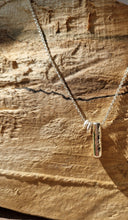 Load image into Gallery viewer, Revolution Double Nugget with Hammered bar Pendant
