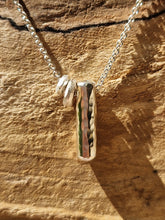 Load image into Gallery viewer, Revolution Double Nugget with Hammered bar Pendant
