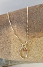 Load image into Gallery viewer, Elipse single pendant with bead
