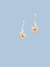 Load image into Gallery viewer, Teenie Heart of Gold Drop Earrings
