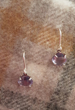 Load image into Gallery viewer, Cushion cut single stone earrings silver
