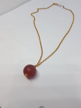 Load image into Gallery viewer, Large round Carnelian pendant
