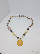 Load image into Gallery viewer, Necklace, mixed stones and sterling silver
