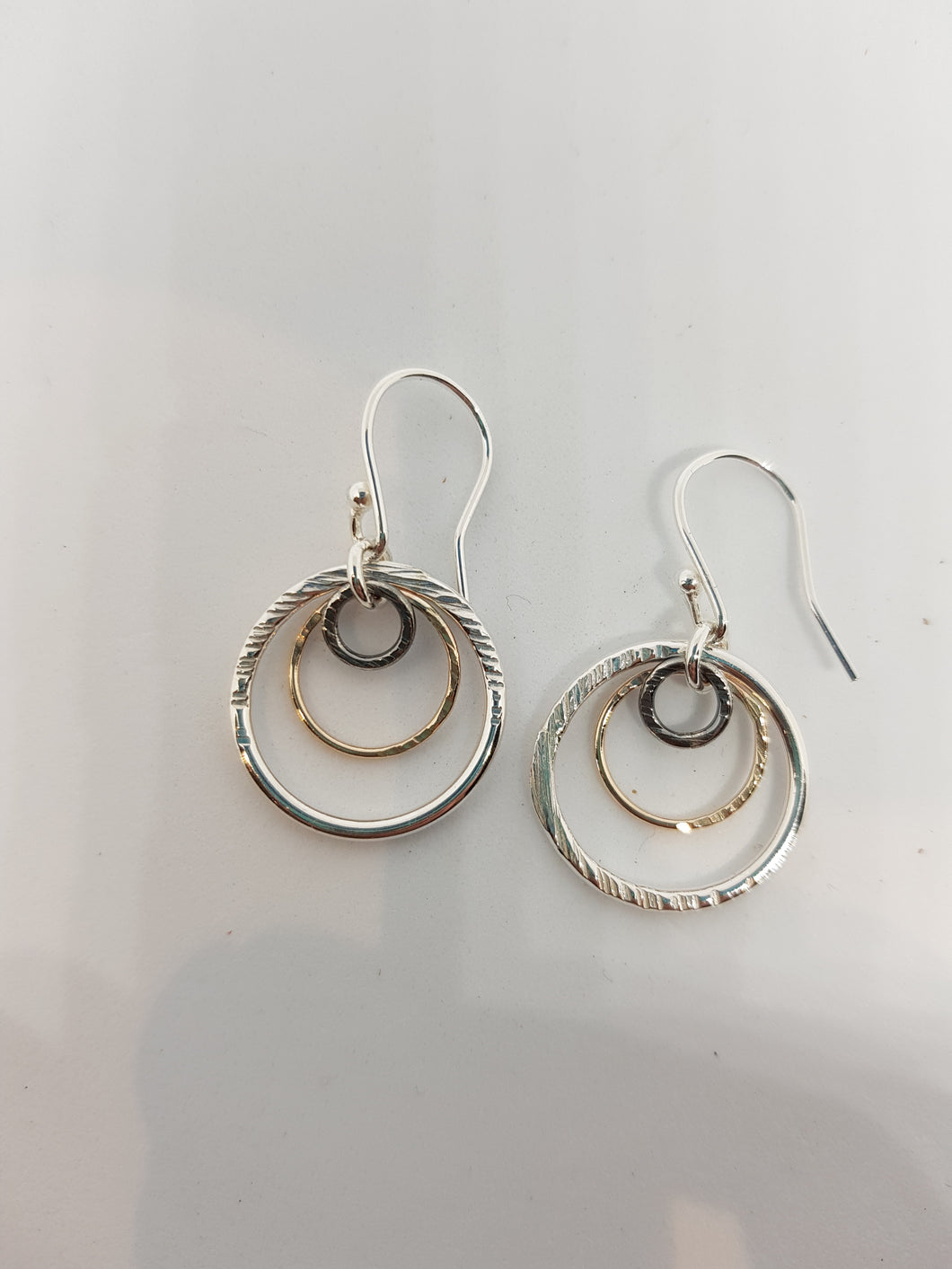 Denia Touch of Gold 3 piece drop earrings 1mm wire