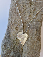 Load image into Gallery viewer, Large Vintage heart Silver Pendant choice of chain
