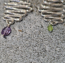 Load image into Gallery viewer, Caminito 11 loop silver pendant Sapphire, Peridot, Amethyst or Ltd Edition Black Opal
