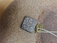 Load image into Gallery viewer, Clockworks Limited Edition Square Pendant Silver Peridot
