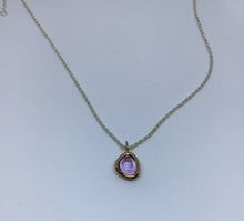 Load image into Gallery viewer, Semi precious stone pendant ROSE GOLD PLATE SETTING
