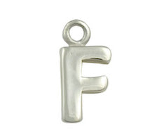Letter F Pendant Silver including 18