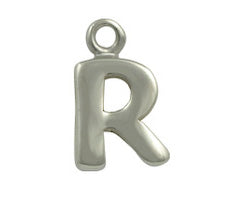 Letter R Pendant Silver including 18