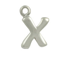 Letter X Pendant Silver including 18