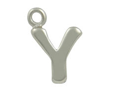 Letter Y Pendant Silver including 18