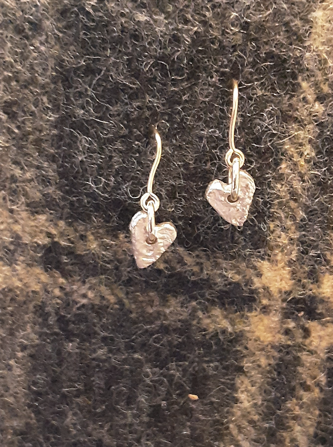 Teenie Heart of Gold Drop Earrings