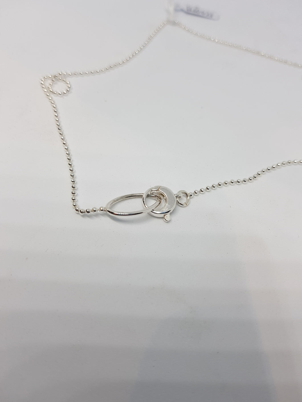 Single link Elipse bead Necklace