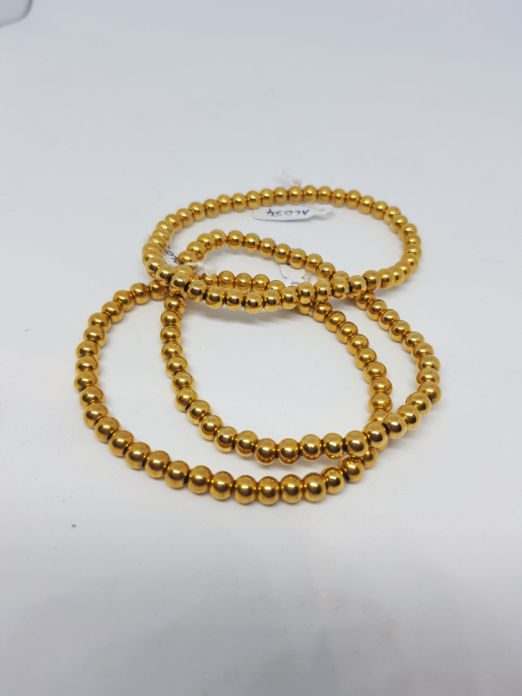 Gold plated beaded bracelet
